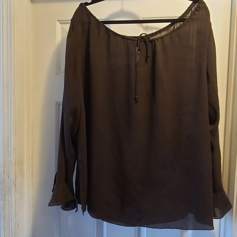 Sheer Top with Bell sleeve